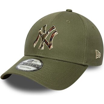 Lippikset kaareva vihreä säädettävä nauha 9FORTY Outline Camo New York Yankees MLB New Era