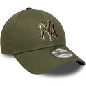 lippikset-kaareva-vihrea-saadettava-nauha-9forty-outline-camo-new-york-yankees-mlb-new-era