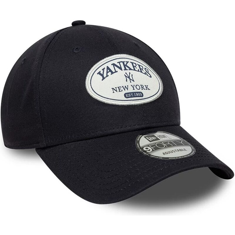 lippikset-kaareva-laivastonsininen-saadettava-nauha-9forty-patch-new-york-yankees-mlb-new-era