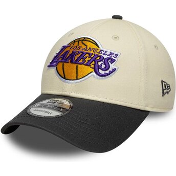 Lippikset kaareva beige säädettävä nauha 9FORTY Colour Block Los Angeles Lakers NBA New Era