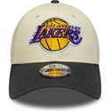 lippikset-kaareva-beige-saadettava-nauha-9forty-colour-block-los-angeles-lakers-nba-new-era