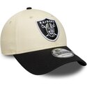 lippikset-kaareva-beige-saadettava-nauha-9forty-colour-block-las-vegas-raiders-nfl-new-era