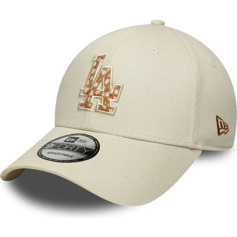lippikset-kaareva-beige-saadettava-nauha-9forty-faux-pony-infill-los-angeles-dodgers-mlb-new-era