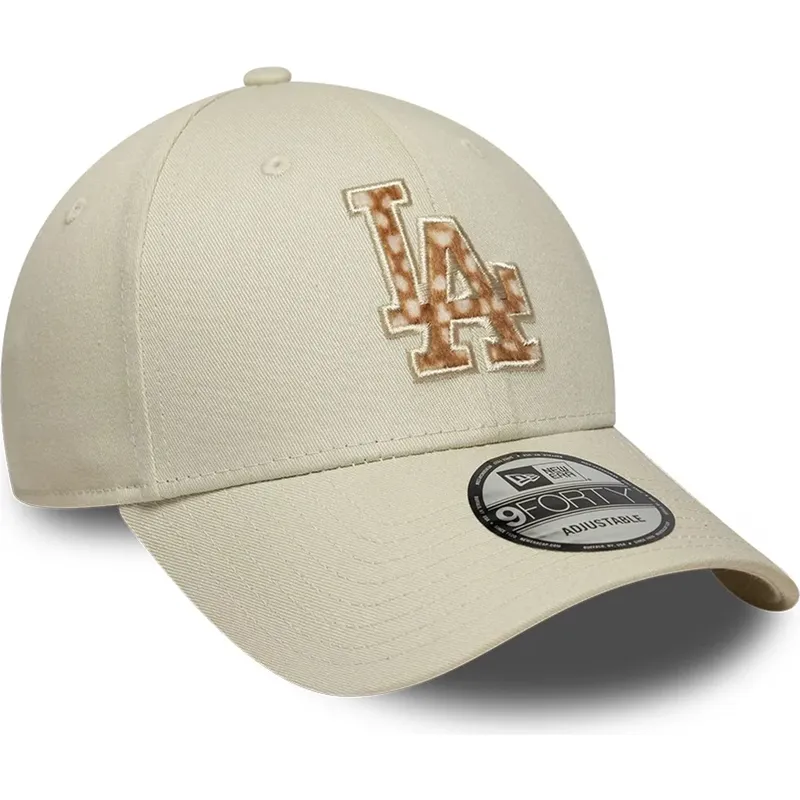 lippikset-kaareva-beige-saadettava-nauha-9forty-faux-pony-infill-los-angeles-dodgers-mlb-new-era