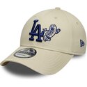 lippikset-kaareva-beige-saadettava-nauha-9forty-food-icon-los-angeles-dodgers-mlb-new-era