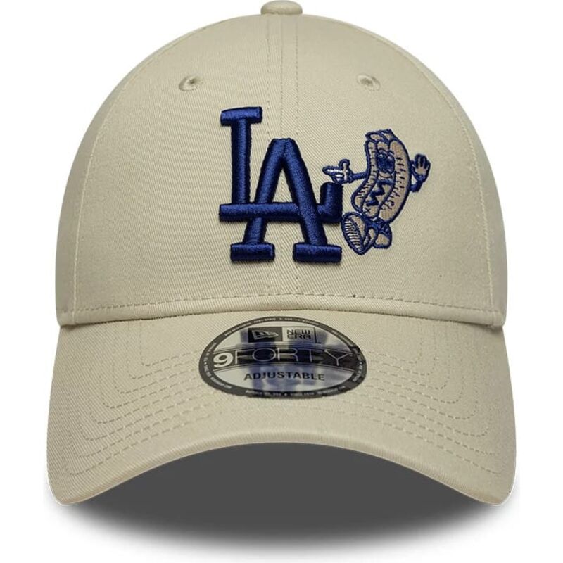 lippikset-kaareva-beige-saadettava-nauha-9forty-food-icon-los-angeles-dodgers-mlb-new-era