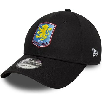 Lippikset kaareva musta säädettävä nauha 9FORTY Core Aston Villa Football Club Premier League New Era