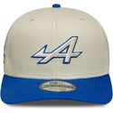 lippikset-kaareva-beige-snapback-9seventy-stretch-snap-contrast-visor-alpine-f1-team-formula-1-new-era