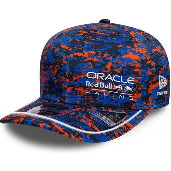 Lippikset kaareva monivärinen snapback 9SEVENTY Stretch Snap Digi Camo Red Bull Racing Formula 1 New Era