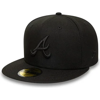 Lippikset litteä musta istuva 59FIFTY Atlanta Braves MLB New Era