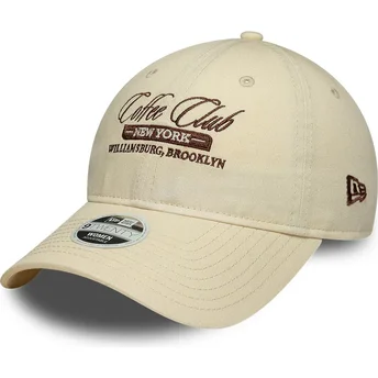 Lippikset kaareva beige säädettävä nauha 9TWENTY Coffee Club New Era
