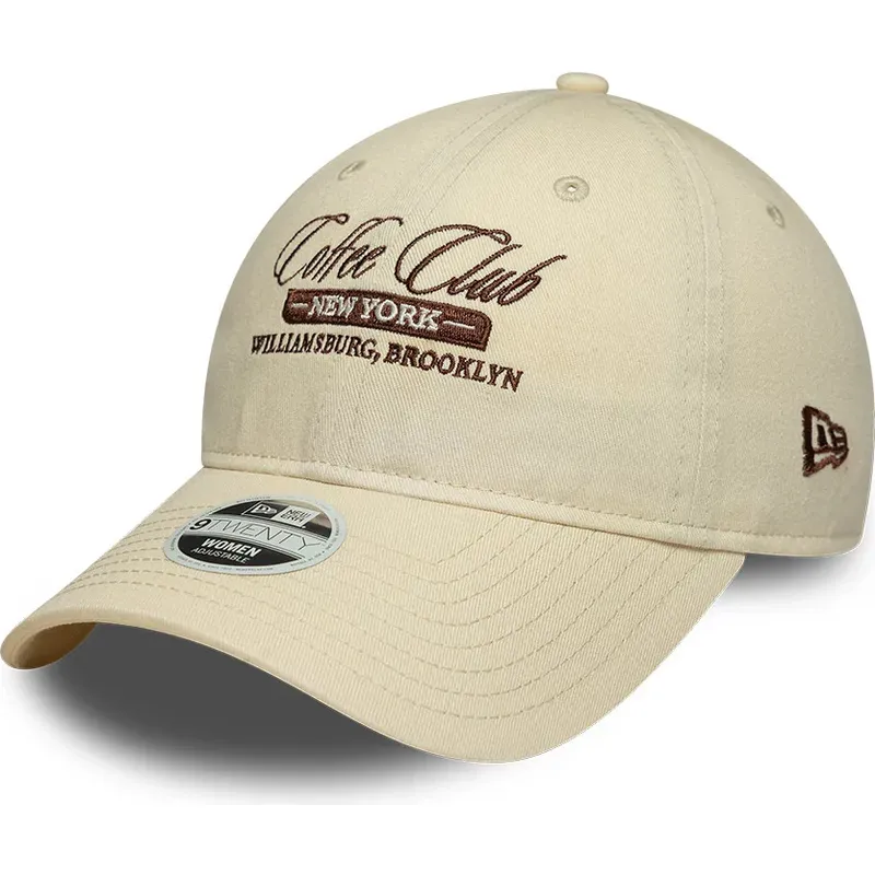 lippikset-kaareva-beige-saadettava-nauha-9twenty-coffee-club-new-era
