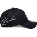 lippikset-kaareva-laivastonsininen-snapback-9forty-m-crown-side-script-new-york-yankees-mlb-new-era