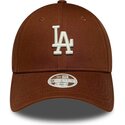 lippikset-kaareva-ruskea-saadettava-nauha-9forty-league-essential-midi-los-angeles-dodgers-mlb-new-era