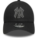 lippikset-kaareva-harmaa-saadettava-nauha-9forty-metallic-outline-new-york-yankees-mlb-new-era