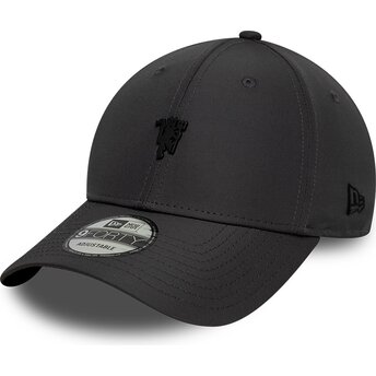 Lippikset kaareva harmaa säädettävä nauha 9FORTY Metal Manchester United Football Club Premier League New Era