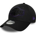 lippikset-kaareva-musta-saadettava-nauha-9forty-outline-los-angeles-lakers-nba-new-era