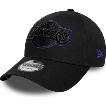 Lippikset kaareva musta säädettävä nauha 9FORTY Outline Los Angeles Lakers NBA New Era
