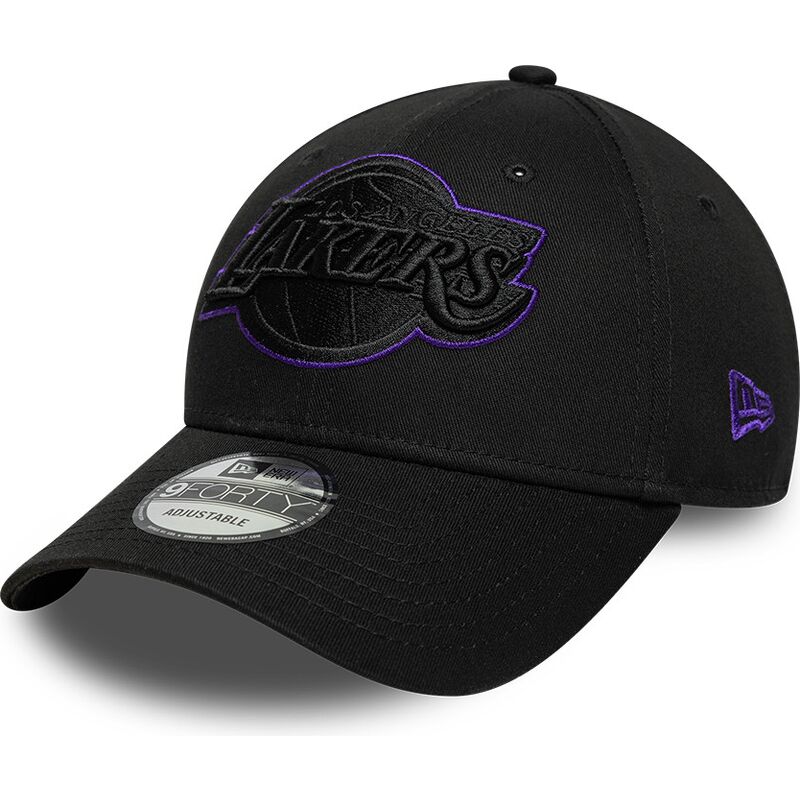 lippikset-kaareva-musta-saadettava-nauha-9forty-outline-los-angeles-lakers-nba-new-era