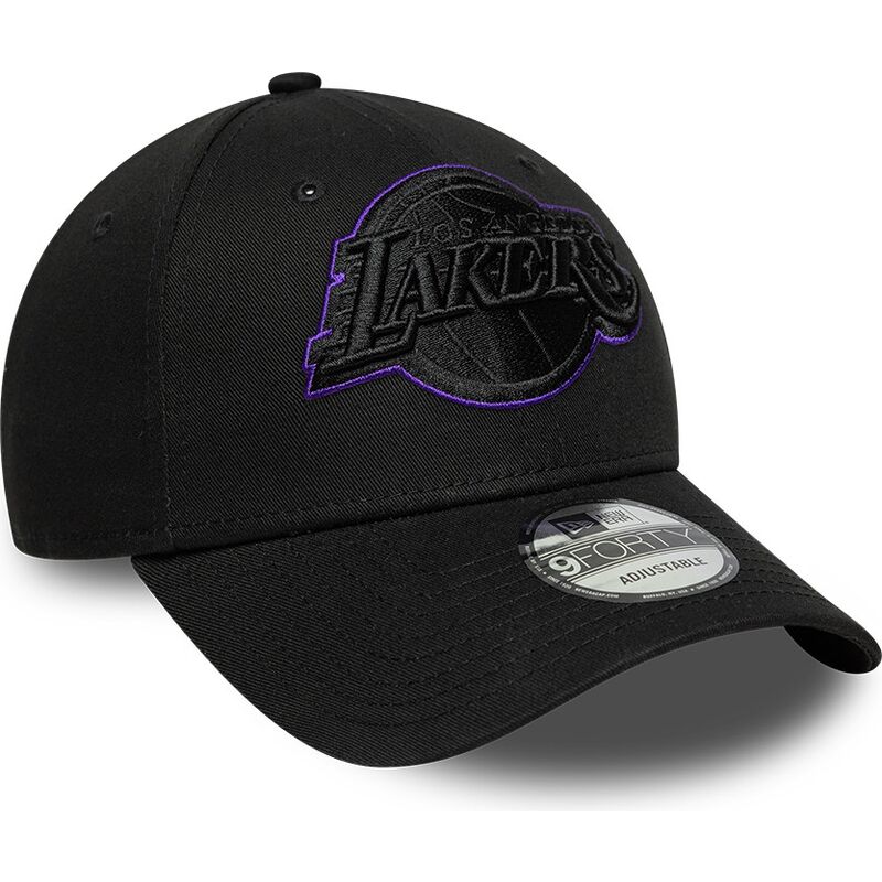 lippikset-kaareva-musta-saadettava-nauha-9forty-outline-los-angeles-lakers-nba-new-era