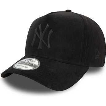 Lippikset kaareva musta snapback E Frame Faux Suede New York Yankees MLB New Era