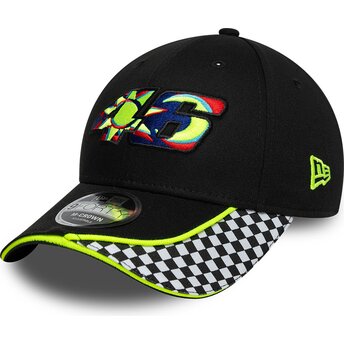 Lippikset kaareva musta säädettävä nauha 9FORTY M-Crown Check Valentino Rossi VR46 MotoGP New Era