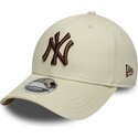 lippikset-kaareva-beige-snapback-9forty-m-crown-new-york-yankees-mlb-new-era