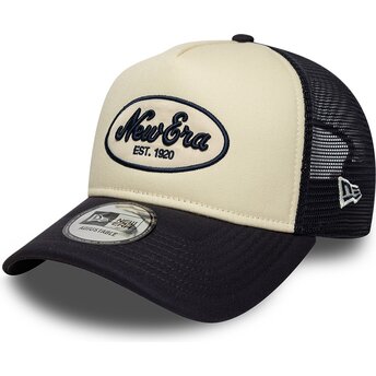 Lippikset kaareva rekka laivastonsininen snapback A Frame Oval Foam Patch New Era