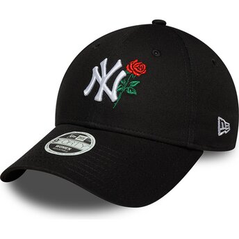 Lippikset kaareva musta säädettävä nauha 9FORTY Flower Icon New York Yankees MLB New Era