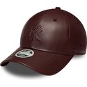 lippikset-kaareva-ruskea-snapback-9forty-m-crown-pu-diamante-new-york-yankees-mlb-new-era