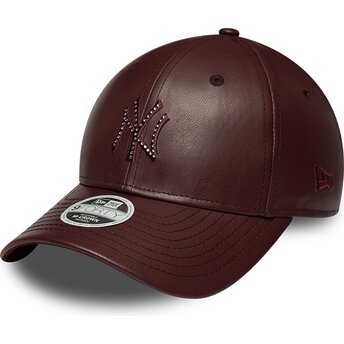 Lippikset kaareva ruskea snapback 9FORTY M-Crown PU Diamante New York Yankees MLB New Era