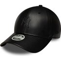 lippikset-kaareva-musta-snapback-9forty-m-crown-pu-diamante-new-york-yankees-mlb-new-era