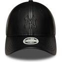 lippikset-kaareva-musta-snapback-9forty-m-crown-pu-diamante-new-york-yankees-mlb-new-era