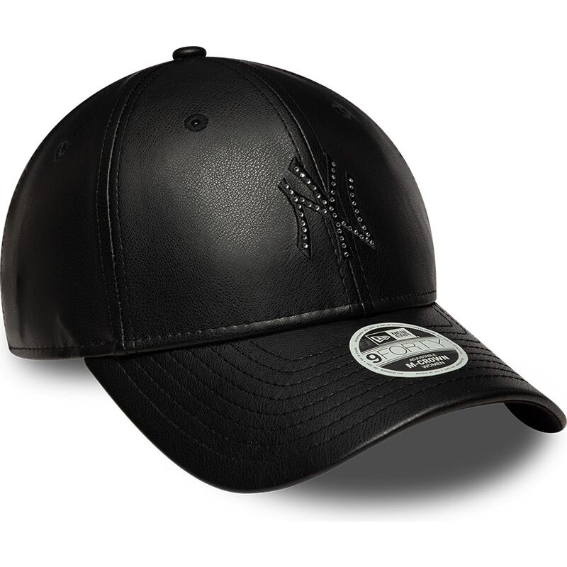 lippikset-kaareva-musta-snapback-9forty-m-crown-pu-diamante-new-york-yankees-mlb-new-era