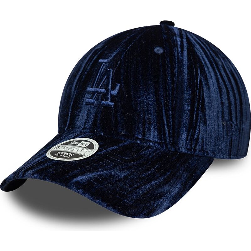 lippikset-kaareva-laivastonsininen-saadettava-nauha-9twenty-velour-los-angeles-dodgers-mlb-new-era