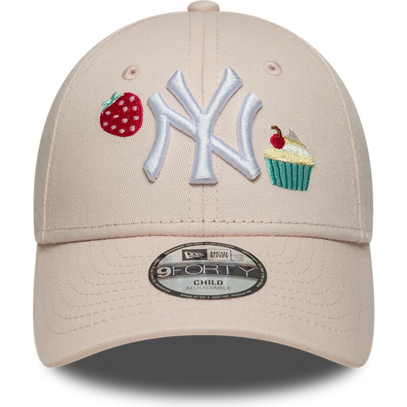 lippikset-kaareva-vaaleanpunainen-saadettava-nauha-lapsille-9forty-food-icon-cupcake-new-york-yankees-mlb-new-era