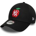 lippikset-kaareva-musta-saadettava-nauha-lapsille-9forty-fruit-icon-apple-new-york-yankees-mlb-new-era