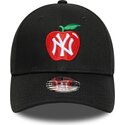 lippikset-kaareva-musta-saadettava-nauha-lapsille-9forty-fruit-icon-apple-new-york-yankees-mlb-new-era