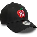 lippikset-kaareva-musta-saadettava-nauha-lapsille-9forty-fruit-icon-apple-new-york-yankees-mlb-new-era