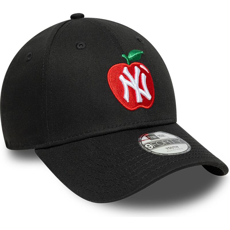 lippikset-kaareva-musta-saadettava-nauha-lapsille-9forty-fruit-icon-apple-new-york-yankees-mlb-new-era