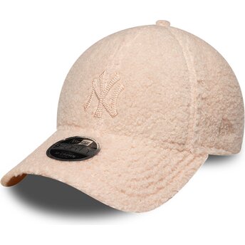 Lippikset kaareva vaaleanpunainen snapback lapsille rosa 9FORTY M-Crown Winter Borg New York Yankees MLB New Era