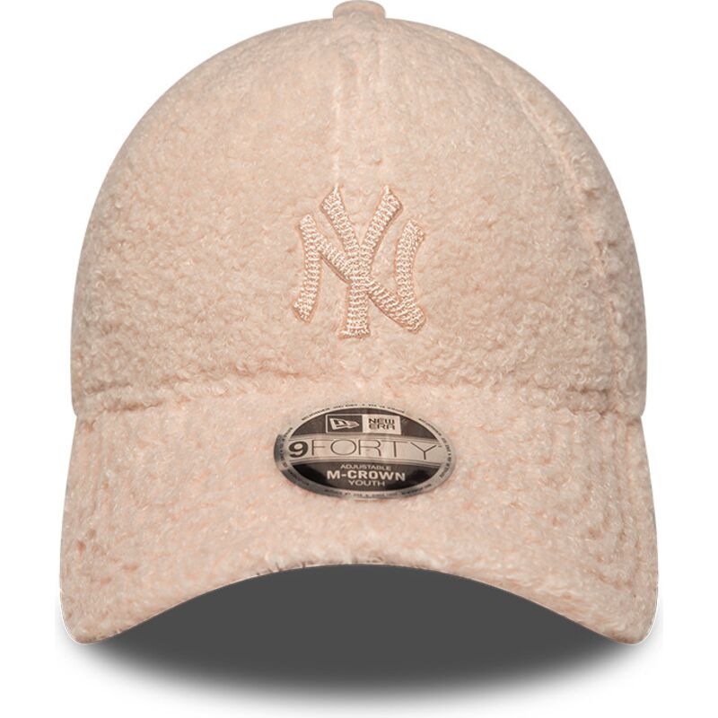 lippikset-kaareva-vaaleanpunainen-snapback-lapsille-rosa-9forty-m-crown-winter-borg-new-york-yankees-mlb-new-era