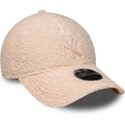 lippikset-kaareva-vaaleanpunainen-snapback-lapsille-rosa-9forty-m-crown-winter-borg-new-york-yankees-mlb-new-era