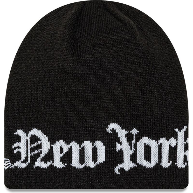 lakit-musta-knit-skully-wordmark-new-york-yankees-mlb-new-era