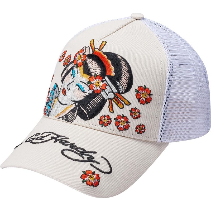 lippikset-kaareva-rekka-beige-snapback-tokyo-geisha-ed-hardy