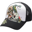 lippikset-kaareva-rekka-musta-snapback-snake-and-skull-ed-hardy