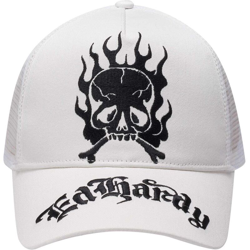 lippikset-kaareva-rekka-valkoinen-snapback-gothic-skull-in-flames-ed-hardy