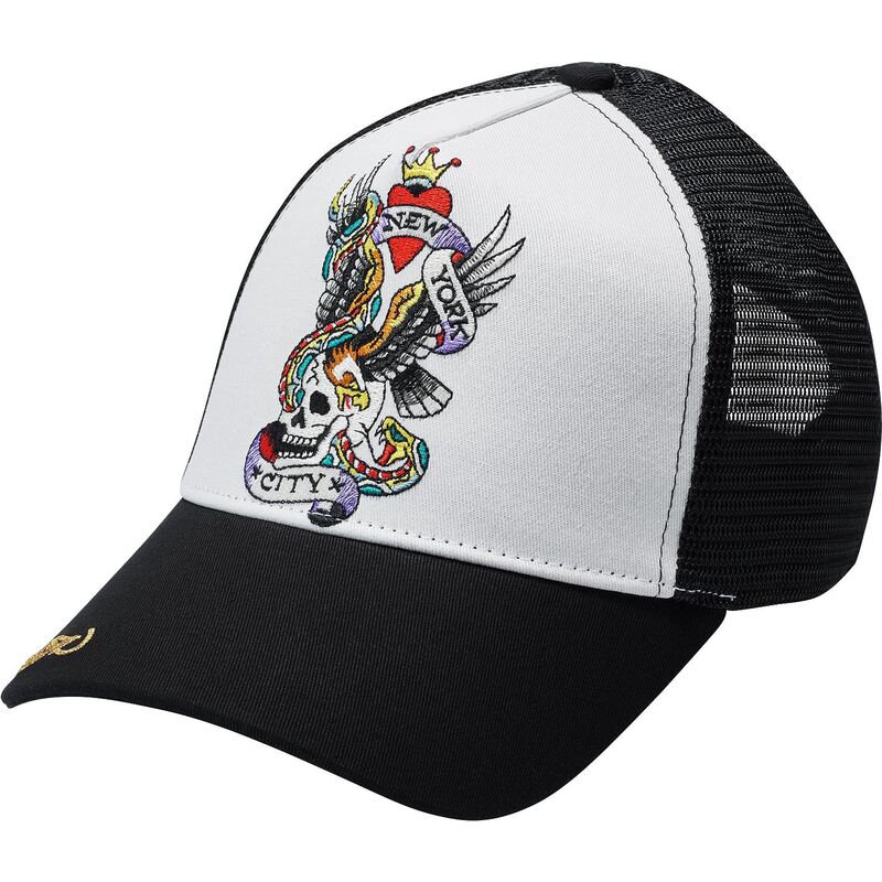 lippikset-kaareva-rekka-musta-snapback-nyc-ed-hardy