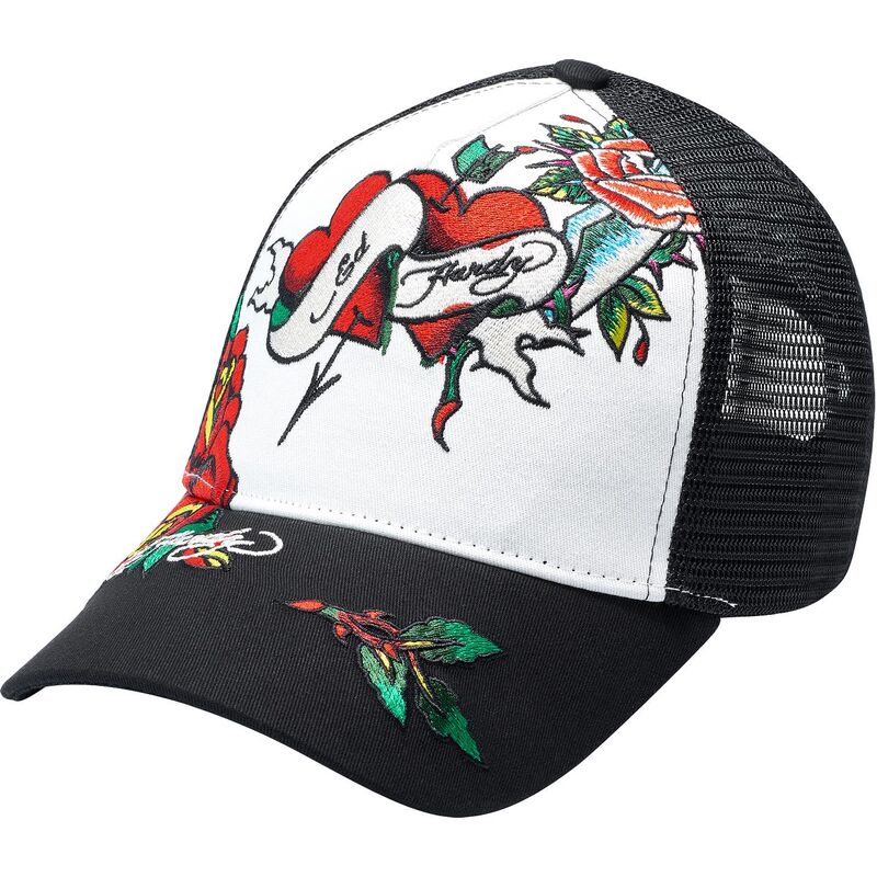 lippikset-kaareva-rekka-musta-snapback-love-ed-ed-hardy
