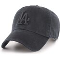 lippikset-kaareva-musta-saadettava-nauha-clean-up-tonal-los-angeles-dodgers-mlb-47-brand